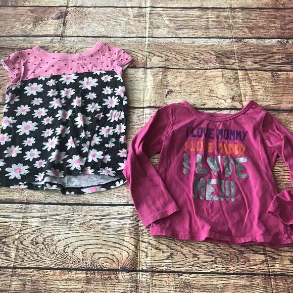 Jumping Beans Okie Dokie Lot of 2 Girls' Shirts Size 2T - Picture 1 of 9